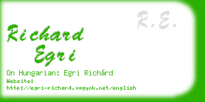 richard egri business card