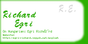 richard egri business card